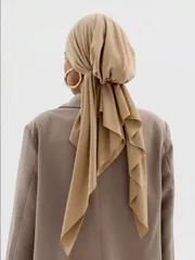 アクセサリー レディース スカーフ 1個 レディース 無地 中東風 クラシックファッション エレガントカジュアル 多用途 フローイング ヘッドスカーフ ハット、ワイドブリム カーブド ヒジャブ ハット ターバン キ