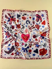 アクセサリー レディース スカーフ 1個 女性用エレガントなサテンスカーフ、馬蹄、カウボーイハット、蛇とバラのプリント、ネッカチーフヘアアクセサリー