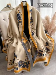 アクセサリー レディース スカーフ 1個 シンプルでエレガントな花柄&植物パターンジャガード 擬カシミア暖かいスカーフ、ファッショナブルで多用途なネックウォーマーショール、デイリーウェアとしても装飾にも適した秋冬用