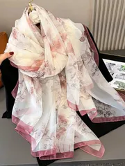 アクセサリー レディース スカーフ 1枚 レディース シフォンスカーフ、軽量 春秋 多用途ショール ラップ、アーティスティック トラベル 日よけ スカーフ ネックウォーマー