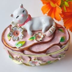 美品✨ヘレンド ウィーンの薔薇 ボンボニエール 小物入れ ピンクバラ 丸 ヘレンド ウィーンの薔薇 ピンク 犬 ボンボニエール 小物入れ |5208