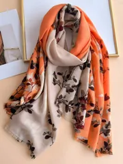 アクセサリー レディース スカーフ 1枚 フローラル柄 オープンフリンジ スカーフ - 柔らかく通気性があり、スタイリッシュな女性用 - カジュアルな外出や日よけに適し、デイリーユースのドレス用スカーフ