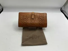 genten ゲンテン 長財布 カットワークデザイン ブラウン系