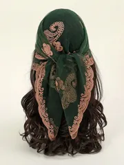 アクセサリー レディース スカーフ 1個 レディース ファッション 刺繍バンダナスカーフ