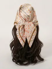 アクセサリー レディース スカーフ 1枚 シンプルプリント 70cm スクエアスカーフ、新作春用バンダナ、多用途ウエストバンド、パッケージ装飾、ヘアバンド、ファッション ネックスカーフ レディース ドレス用