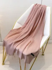 アクセサリー レディース スカーフ 1枚 190*70cm アウトドア クラシック 無地 防風ショール、120g ファッショナブル ユニセックス シンプル フリンジ ショール、エアコン室内 暖かい オーバーサイズ