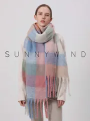 アクセサリー レディース スカーフ 1枚 レディース カラフルチェック ポリエステルスカーフ、秋冬に暖かく使いやすい、日常使いに適しています