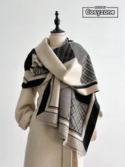 アクセサリー レディース スカーフ 1枚 エレガントなジャガード織りの馬柄スカーフ、女性用の暖かく多用途、エアコン室内、秋冬、ファッションアクセサリー、ネックウォーマー、ショール、ギフトアイデア