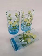 レトログラス*3つ*ADERIA/アデリア*石塚硝子*ポップ*キッチュ*喫茶*エモい昭和レトロ雑貨*＊mcc26316
