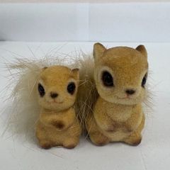 昭和レトロ センテックス リスとネコ フロッキー加工 - メルカリ