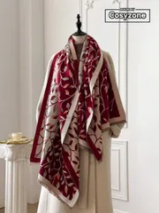 アクセサリー レディース スカーフ 1枚 エレガントな2トーンフローラルジャカードスカーフ、女性用の暖かく使い勝手の良い、エアコン室内、秋冬、ファッションアクセサリーとドレスのギフトに適しています