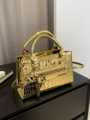 バッグ レディース ハンドルバッグ ミニワニ柄ファッショナブルな多用途ジッパー開閉ハンドバッグ、取り外し可能なショルダーストラップ付き女性用