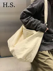 バッグ レディース ショルダーバッグ 大容量 ベージュ ウォッシュド ビンテージ キャンバスバッグ、シンプルスタイル カジュアル 多目的 ジッパー開閉 ショルダーバッグ デイリーユース、大学生 スクールバッグ、トラ