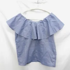 NOBLE ノーブル ケープブラウス ブルー系 F □○