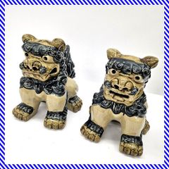 時代物 蔵出し】沖縄獅子（シーサー） 2体セット☆縁起物 - メルカリ