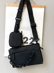 バッグ レディース ショルダーバッグ レディース 2点セット チェーンストラップ コインポーチ ショルダーバッグ