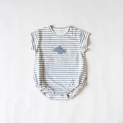 《新品》mocmof アップリケ ロンパース 70㎝ ベビー服 半袖 566139のサムネイル