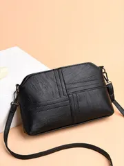 バッグ レディース ショルダーバッグ レザーバッグ スクエア型 ミニマリスト ステッチディテール ホワイトカラー 職場/通勤/ビジネス/オフィス/旅行/お祭り用 女性向け