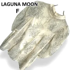 LAGUNA MOON ラグナムーン シアートップス オフホワイト 花柄 フラワー ハイネック フリーサイズ 長袖 ボリューム袖 チュールブラウス 透け感 きれいめ フォーマル セミフォーマル 結婚式 二次会 上品 レディース 春夏秋【F】のサムネイル