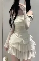 オフショルダー ミニ ドレス