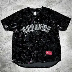 supreme シュプリーム パイル地 ベロア ベースボールシャツ XL 2026年最新】supreme floral velour baseball jerseyの人気アイテム