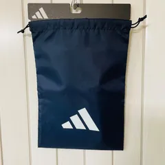 MM-07-2　【ちょっと訳あり】　【早い者勝ち】　adidas　シューズサック　ブラック　ダークネイビー系　LEGINK　ロゴ　上靴入れ　袋　シューズ袋　巾着