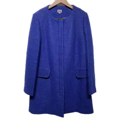 【中古】　ADOLFO DOMINGUEZ　ミドル丈コート　ノーカラー　無地　ジップアップ　アウター　古着　/2497