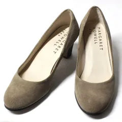 09【美品】MARGARET HOWELL idea パンプス 22.5cm スエード チャンキーヒール イタリア製のサムネイル