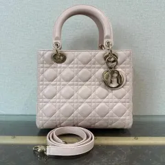 Dior ピンク GOLD バックル 5段 ポケット ショルダー兼 クロスバッグ