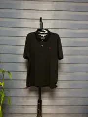 U.S. POLO ASSN. ブラック 半袖ポロTシャツ XL