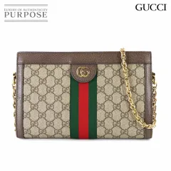 新品同様 グッチ GUCCI オフィディア スモール ショルダー バッグ GGスプリーム レザー ベージュ ブラウン 503877 90317968