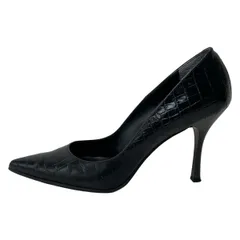 DIANA(ダイアナ) パンプス 23 1/2 レディース - 黒 型押し加工 レザー