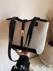 バッグ レディース トートバッグ コントラストカラートリム ワンショルダーハンバッグ、カジュアル デュアルハンドル、卒業生、ティーンエイジャー、大学1年生、2年生、3年生、4年生、高校生、大学生、大学院生に適してい