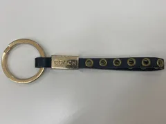 COACH ブラックレザー キーホルダー
