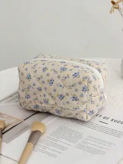 バッグ レディース クラッチバッグ リボン柄 メイクアップバッグ 小さめ コスメポーチ ジッパー付き オーガナイザー ストレージバッグ コケット 美的 メイクポーチ オーガナイザー ミニ キルティング トラベル ス