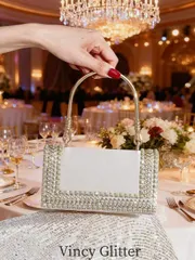 バッグ レディース ドレスバッグ ヨーロッパ・アメリカ風 上品で優雅な夕方用バッグ、ラインストーンデコレーション、バンケット、ボール、パーティー用ハンドバッグ、パーフェクトなクラッチバッグ、ファッショナブルで多用途