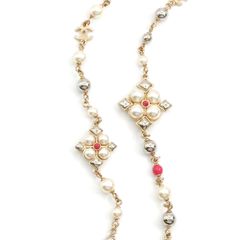 シャネルマルチカラー二連ロングネックレス美品 - メルカリ