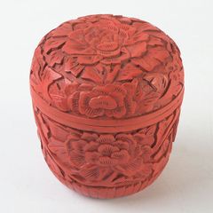 堆朱 棗 茶道具 牡丹彫り - メルカリ