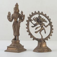 ダッタトレーヤ（ヴィシュヌ・シヴァ・ブラフマー）像 金属製 4cm