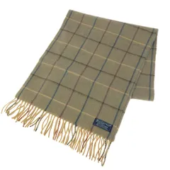 Burberry's バーバリーズ マフラー  イングランド製/チェック柄/カシミヤ    カーキ ユニセックス / 240001199632