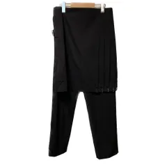【中古】　robe de chambre COMME des GARCONS　ラップパンツ　ベルト付き　パンツ　レディース　ウール　無地　RU-P002　変形　古着　/2496のサムネイル