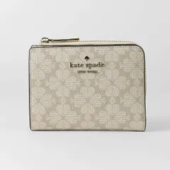 新品 ケイトスペード kate spade 2つ折り財布 ミディアム バイフォールド ウォレット ダーク ベージュ