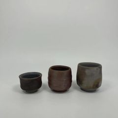 水野澤三 作 絵志野 湯呑＆在銘 絵志野 湯呑 二客 - メルカリ