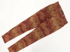 美品 メゾンスコッチ MAISON SCOTCH 洗えるノータックスキニーパンツ レッド系 グリーン イエロー系 総柄  中古のサムネイル
