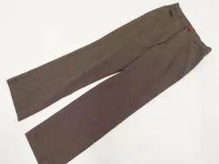 美品 wellbeing 洗える ノータックストレートパンツ 42 ブラウン系 メール便可 中古のサムネイル