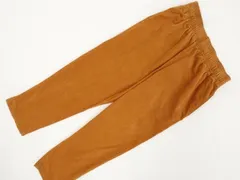 美品 ジーユー GU 洗えるノータックコーデュロイシェフパンツ S オレンジブラウン  中古