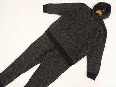 大きいサイズ メンズ 袋入り新品タグ付 vide et bois 洗える長袖ジップアップパーカー+スウェットパンツ ニット上下2点セット 8L ブラック グレー MIX