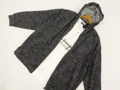 大きいサイズ メンズ 訳あり未使用品 vide et bois 長袖ジップアップパーカー+半袖Tシャツ 2点セット 8L ブラック グレー ミックス オフホワイト地 英字