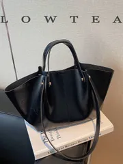 バッグ レディース トートバッグ 1個 低めのティー ソリッドカラー PUレザー ショルダーバッグ レディース カジュアル 大容量 トートバッグ、ダブルハンドル デザイン スナップ開閉、旅行、ショッピング、デート、