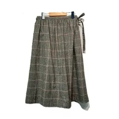 【中古】　tricot COMME des GARCONS　スカート　90s vintage　90年代　ひざ丈　ミディアム丈　リボン　チェック　No.TS-070020　AD1997　日本製　ドメスティック　古着　/2497